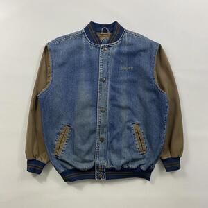 Vintage 90s Sony Denim Varsity Jacket